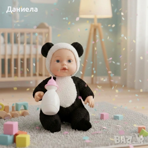 Интерактивна кукла бебе с костюм на животно – говори, смее се и плаче (30 см), снимка 3 - Кукли - 53150052
