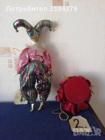 Стари порцеланови венециански и немски кукли,клоуни и Арлекин. , снимка 4 - Колекции - 52431369