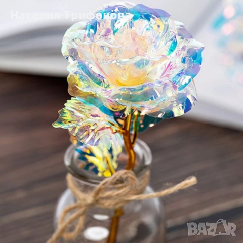 Роза в цветовете на дъгата – изискан подарък за любов и благодарност