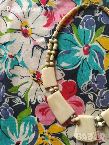 старо колие от кост, снимка 2 - Колиета, медальони, синджири - 50385720