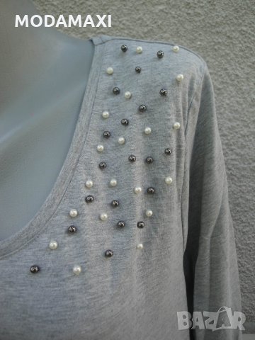 4XL Нова блуза Sheego с перли , снимка 3 - Туники - 34235036