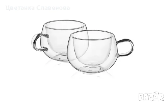Чаши за еспресо с дръжка Luigi Ferrero - Caffeina FR-8016, 95 мл, 2 броя, снимка 2 - Чаши - 54367246