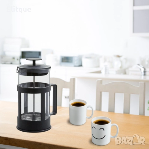 Френска преса за чай и кафе, 350мл/600мл., Стъкло с пластмасова основа