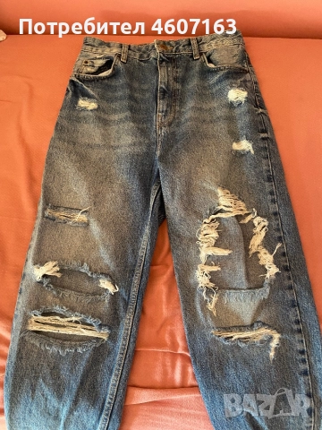 Дънки с висока талия на Бершка, снимка 1