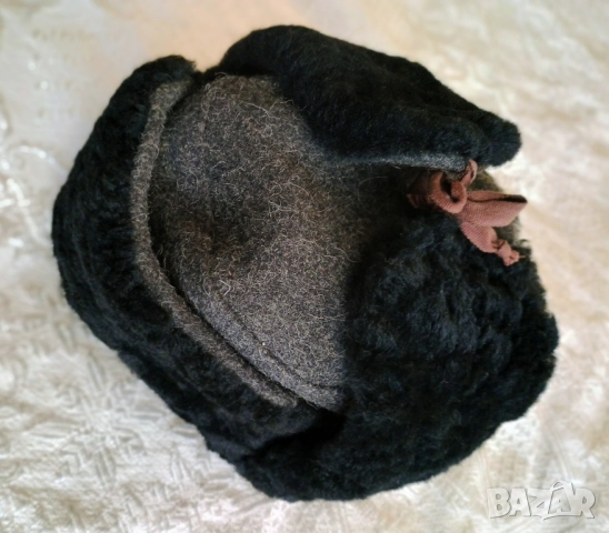 Оригинална ушанка, изцяло естествен материал