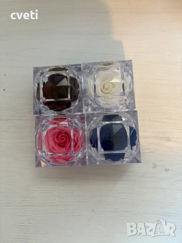 Вечна роза в кристална кутия , снимка 6 - Градински цветя и растения - 48969850