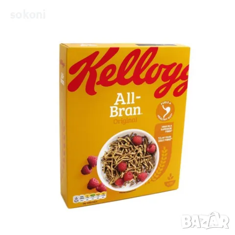 Kellogg’s All Bran Original / Келогс Ол Бран Зърнена Закуска 500гр;, снимка 1