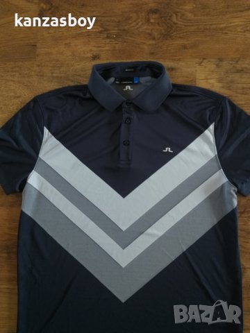 Lindeberg Men's Ace Reg Fit Jacquard - страхотна мъжка тениска КАТО НОВА, снимка 4 - Тениски - 40075505