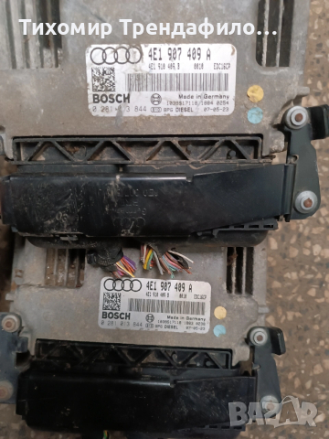 Ecu AUDI A8 (4E) BVN 4E1907409A 0281013844 , 4E1 907 409A , 4E1910409B , MASTER ,SLAVE а8 4.2 дизел, снимка 4 - Части - 54056348