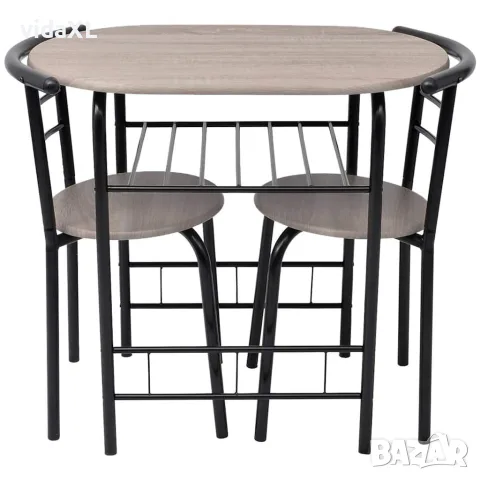vidaXL Бар комплект за закуска, МДФ, снимка 2 - Маси - 56146416