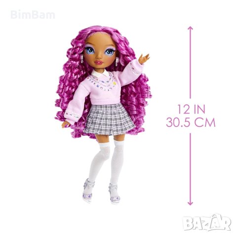 Колекционерска модна кукла Rainbow High - Lilac Lane, снимка 3 - Кукли - 44245752