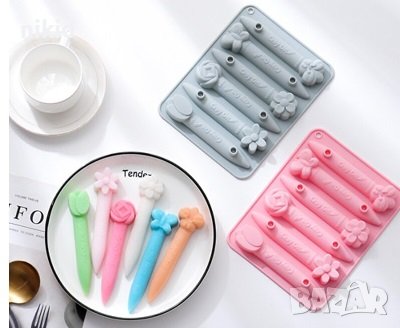 Молив Моливи Пастели Crayon големи дълбок силиконов молд фондан шоколад гипс