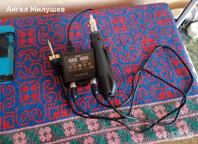 Продавам станция поялник и горещ въздух 2 в 1, снимка 4 - Ремонт на друга електроника - 50715319