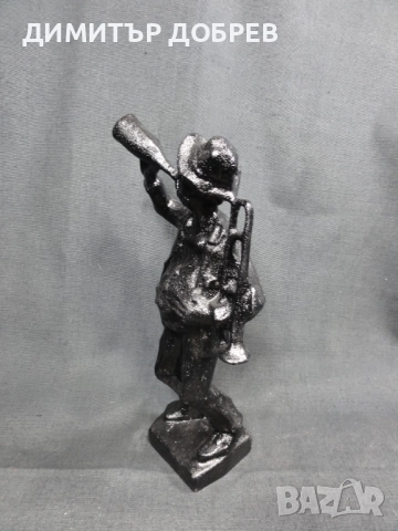 СТАРА РЕТРО МЕТАЛНА СТАТУЕТКА МУЗИКАНТ ПИЯНИЦА, снимка 3 - Антикварни и старинни предмети - 52329771