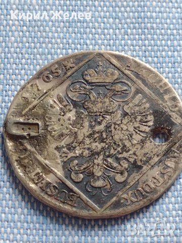 Сребърна монета 30 кройцера 1765г. Мария Терезия Прага Бохемия 26755, снимка 7 - Нумизматика и бонистика - 42887546