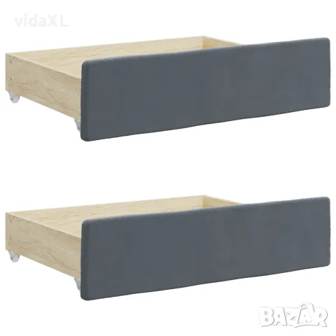 vidaXL Дневно легло с уширение и чекмеджета, без матрак, 90x200 см, снимка 9 - Спални и легла - 56146776