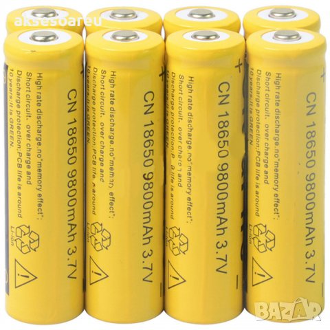 2 бр. 3.7V 18650 9800 mAh литиево-йонна акумулаторна батерия за LED фенерче челник лазер електронни , снимка 5 - Батерии, зарядни - 38251304