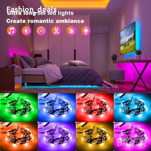 Нова Гъвкава 5 м LED лента с дистанционно подсветка на телевизор стая, снимка 3 - Лед осветление - 38585471