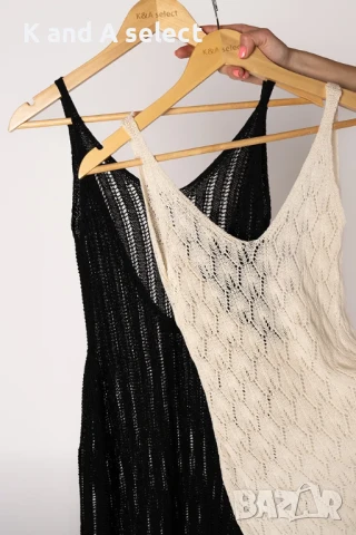 Бежава плажна рокля трико