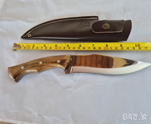 Ловджийски  голям нож с кания, снимка 4 - Ножове - 52278569