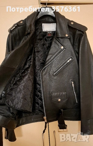 Кожено яке, рокерско , снимка 2 - Якета - 54308733