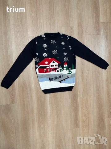 Коледен пуловер, унисекс, размер S, снимка 2 - Блузи с дълъг ръкав и пуловери - 53962968