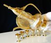 Старинен бронзов сервиз за ракия,клетъчен емайл., снимка 4
