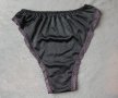 S/XS нови черни лъскави сатенирани бикини с лилава дантела, снимка 4