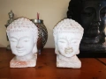 Две красиви антик бюст глава на Буда - ръчно изработени, снимка 7