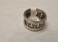 Стилен дамски пръстен от медицинска стомана Детелини с камъни цирконии, снимка 1 - Пръстени - 44470984