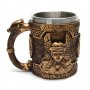 Код 95613 Стилна чаша от полирезин и метал с релефни декорации - героиня и надписи, снимка 3