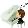 Играчка Пиано, Пластмасова, 35 см, Бял, снимка 1 - Музикални играчки - 37724333