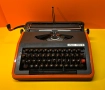 Пишеща Машина Хеброс 1300 Ф 3 цвята с нова лента , клавиатура Кирилица , обслужена и смазана , снимка 3