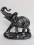 Слон сив на сива поставка полирезин . Символизира Щастие в дома., снимка 1 - Декорация за дома - 37620382