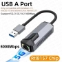 USB 3.0 към LAN мрежов адаптер , 5Gbps , RTL8157, снимка 1