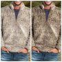 Ежедневни свободни едноцветни мъжки пуловери с яка, 2цвята - 023, снимка 1 - Пуловери - 39781767