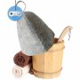 Предпазваща шапка за сауна и парна баня от 100% вълна, снимка 1
