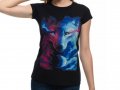 Нова дамска тениска с дигитален печат Вълк, GALAXY WOLF, Серия вълци