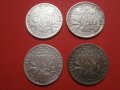 Сребърни монети 50 сантима 1900, 1904, 1913 и 1918, снимка 3