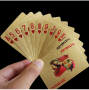 Златни карти за игра Водоустойчив дизайн Издръжлива употреба Пластмасово фолио, снимка 1 - Карти за игра - 36481853