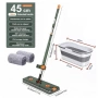 Комплект моп с 360° въртене и сгъваема кофа – Професионално и безконтактно почистване у дома, снимка 8