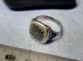 Стар РУСКИ СРЕБЪРЕН ПРЪСТЕН СРЕБРО 875 с НИЕЛО ОРНАМЕНТИКА и ПЕЧАТИ 5СЧ СЪРП и ЧУК в ПЕТОЛЪЧКА 47494, снимка 10