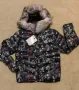Дамско зимно яке с естествен косъм от лисица на качулката Moncler Код B304, снимка 4