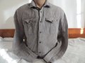 Мъжка риза с дълъг ръкав от лен Woolrich, снимка 1 - Ризи - 37931186