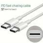 USB Type-C to USB Type-C Charging Cable 60W - 200 см, снимка 1