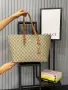 Gucci Голяма Дамска Чанта Тип Шопър С Монограм Дълги Дръжки И Златен Метален Акцент Код SEM-729, снимка 7
