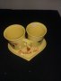 Комплект - чинийка с 2 чаши - жълти !, снимка 1 - Сервизи - 40699961