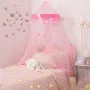 Нов Принцески балдахин с LED звезди – розов, за детска стая, момиче, снимка 1