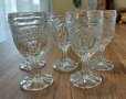 5 малки кристални чаши
