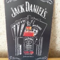 Метална Табела Jack Daniel's Блак Джак Даниелс карти покер хазарт  , снимка 1 - Други ценни предмети - 37375984
